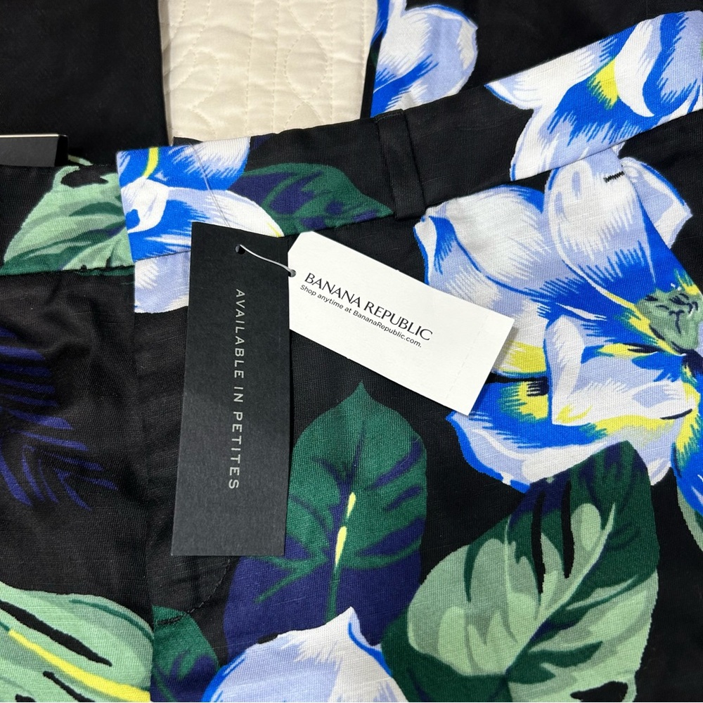 NWT Banana Republic Avery Fit Floral Cropped Ankle Pants Women’s Size 4 #783593 - Picture 3 of 14